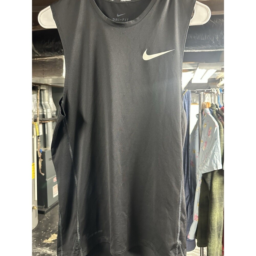 Nike Pro Dri-FIT Men's S Slim Fit Black Sleeveless Tank Lightweight Activewear